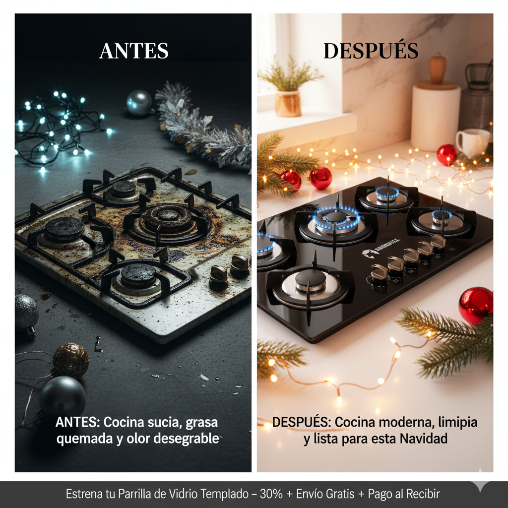 FlameMaster 5 Parrilla 5 Quemadores Vidrio Shorbull