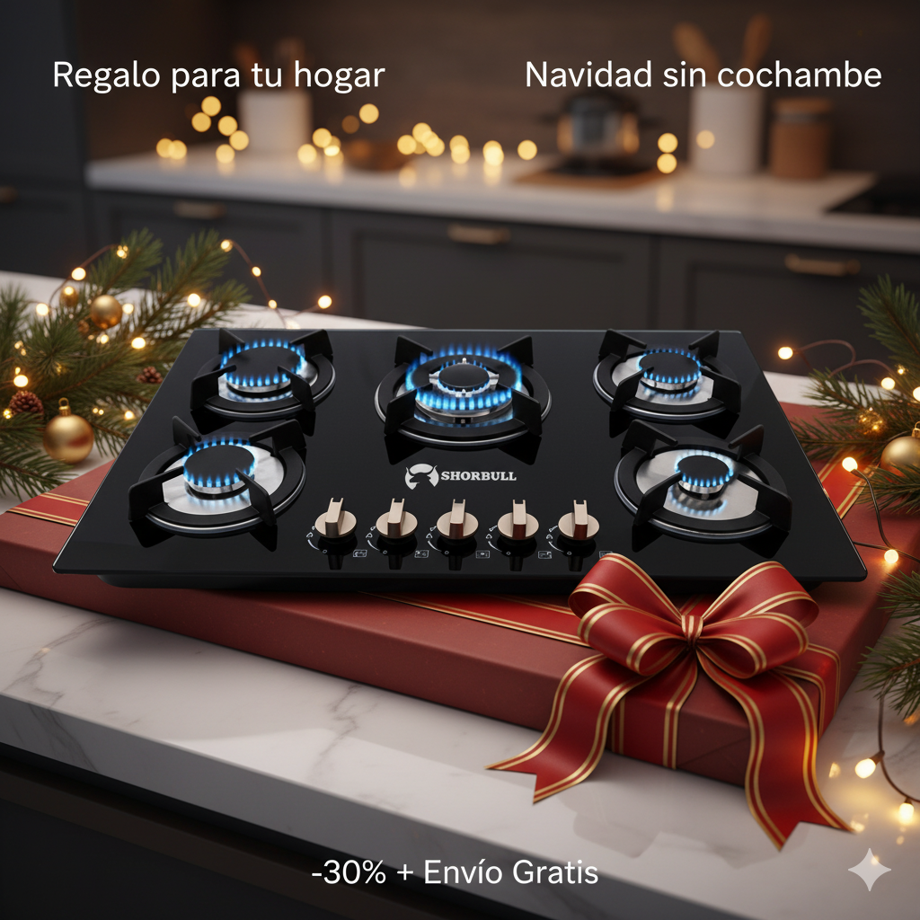 FlameMaster 5 Parrilla 5 Quemadores Vidrio Shorbull